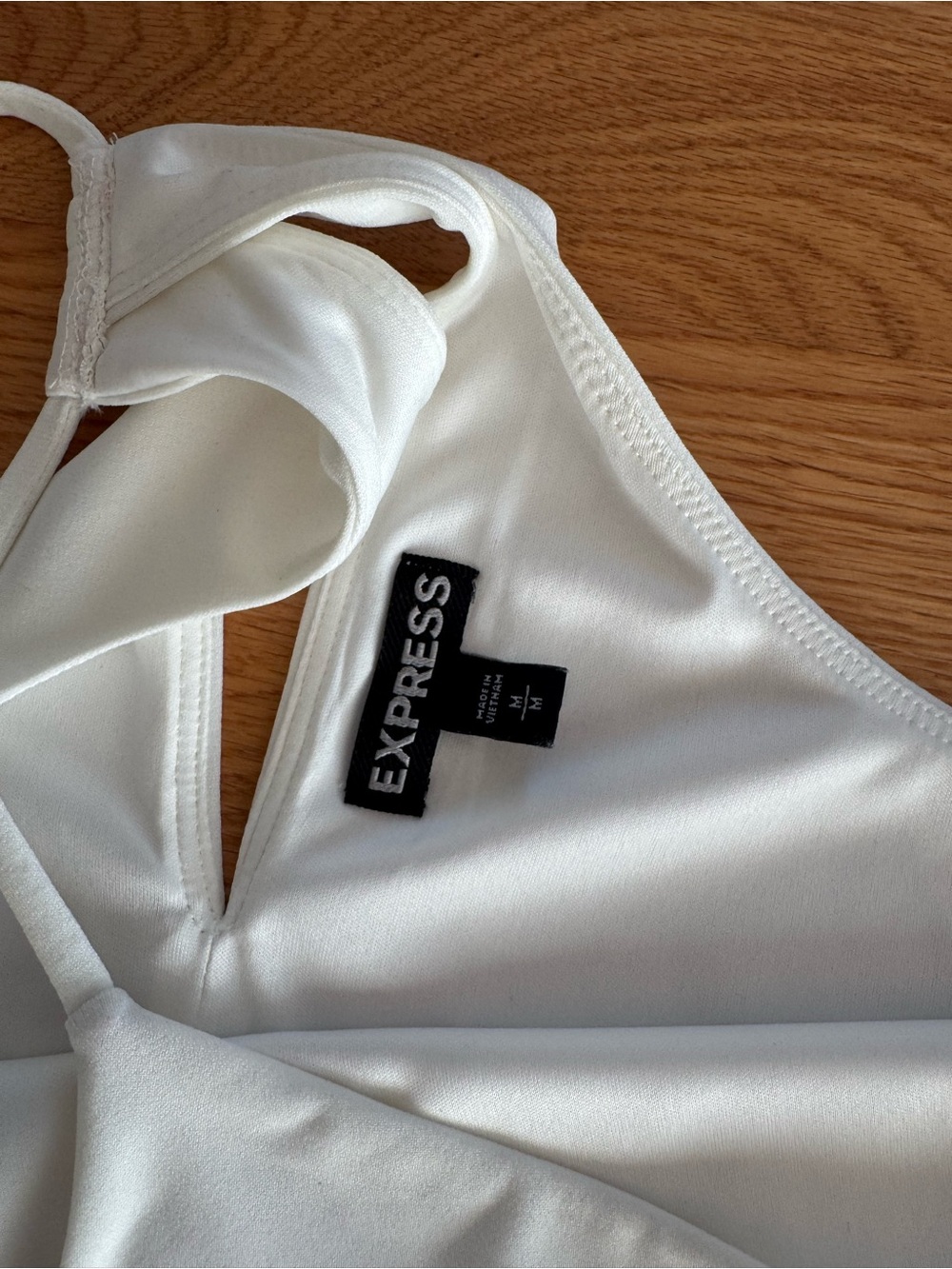 Express White High-Neck Spaghetti Strap Cami- Medium - Picture 2 of 4